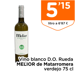 Vino blanco D.O. Rueda MELIOR de Matarromera verdejo 75 cl