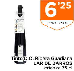 Tinto D.O. Ribera Guadiana LAR DE BARROS crianza 75 cl