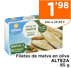 Filetes de melva en oliva ALTEZA 85 g