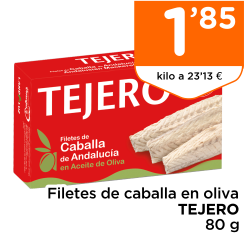 Filetes de caballa en oliva TEJERO 80 g