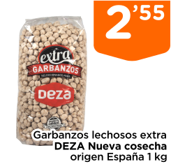 Garbanzos lechosos extra DEZA Nueva cosecha origen Espa?a 1 kg