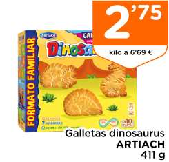 Galletas dinosaurus ARTIACH 411 g