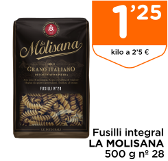 Fusilli integral LA MOLISANA 500 g n? 28