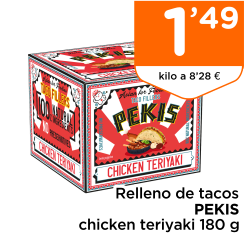 Relleno de tacos PEKIS chicken teriyaki 180 g