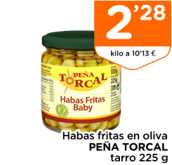 Habas fritas en oliva PE?A TORCAL tarro 225 g