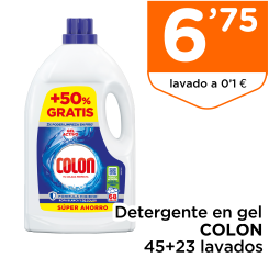 Detergente en gel COLON 45+23 lavados