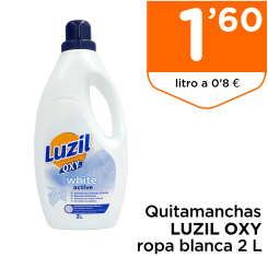 Quitamanchas LUZIL OXY ropa blanca 2 L