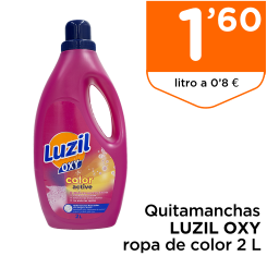 Quitamanchas LUZIL OXY ropa de color 2 L