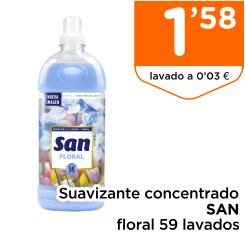 Suavizante concentrado SAN floral 59 lavados