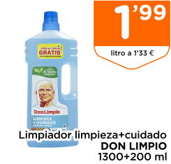 Limpiador limpieza+cuidado DON LIMPIO 1300+200 ml