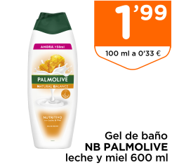 Gel de ba?o NB PALMOLIVE leche y miel 600 ml