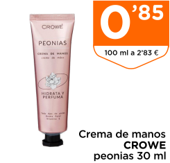 Crema de manos CROWE peonias 30 ml