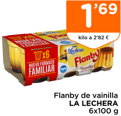 Flanby de vainilla LA LECHERA 6x100 g