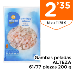 Gambas peladas ALTEZA 61/77 piezas 200 g