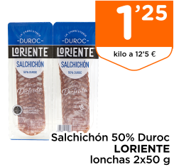 Salchich?n 50% Duroc LORIENTE lonchas 2x50 g