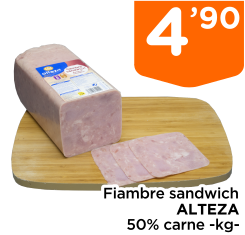 Fiambre sandwich ALTEZA 50% carne -kg-