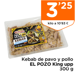 Kebab de pavo y pollo EL POZO King upp 300 g