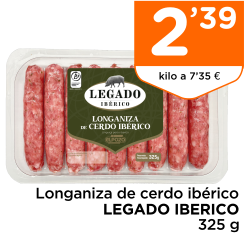 Longaniza de cerdo ib?rico LEGADO IBERICO 325 g