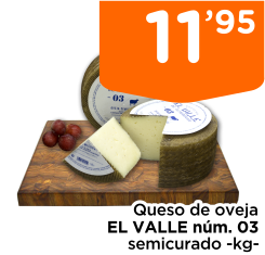 Queso de oveja EL VALLE n?m. 03 semicurado -kg-