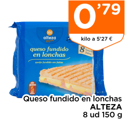 Queso fundido en lonchas ALTEZA 8 ud 150 g