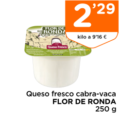 Queso fresco cabra-vaca FLOR DE RONDA 250 g