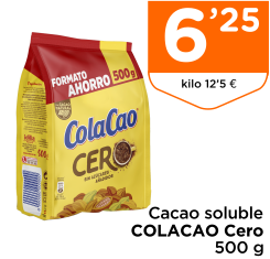 Cacao soluble COLACAO Cero 500 g