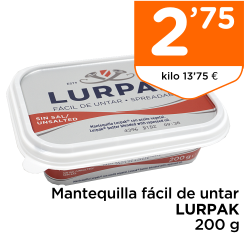 Mantequilla f?cil de untar LURPAK 200 g
