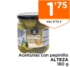 Aceitunas con pepinillo ALTEZA 180 g