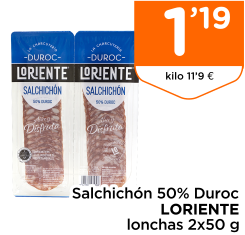 Salchich?n 50% Duroc LORIENTE lonchas 2x50 g