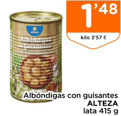 Alb?ndigas con guisantes ALTEZA lata 415 g