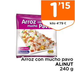 Arroz con mucho pavo ALINUT 240 g