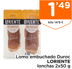 Lomo embuchado Duroc LORIENTE lonchas 2x50 g