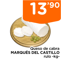 Queso de cabra MARQU?S DEL CASTILLO rulo -kg-