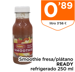 Smoothie fresa/pl?tano READY refrigerado 250 ml