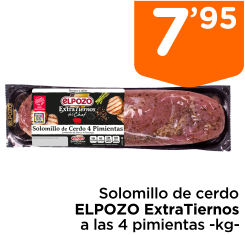 Solomillo de cerdo ELPOZO ExtraTiernos a las 4 pimientas -kg-