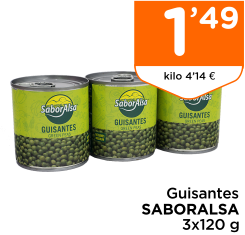 Guisantes SABORALSA 3x120 g