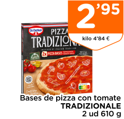 Bases de pizza con tomate TRADIZIONALE 2 ud 610 g