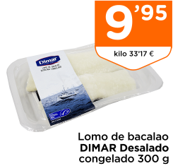 Lomo de bacalao DIMAR Desalado congelado 300 g