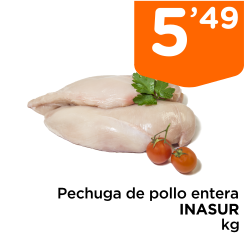 Pechuga de pollo entera INASUR kg
