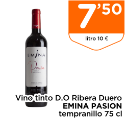 Vino tinto D.O Ribera Duero EMINA PASION tempranillo 75 cl