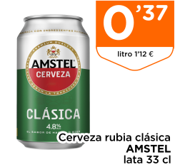 Cerveza rubia cl?sica AMSTEL lata 33 cl